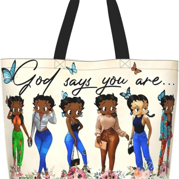 Women Tote Bag Polyester Large Capacity Casual Travel Shopping Purse - Picture 2 of 9